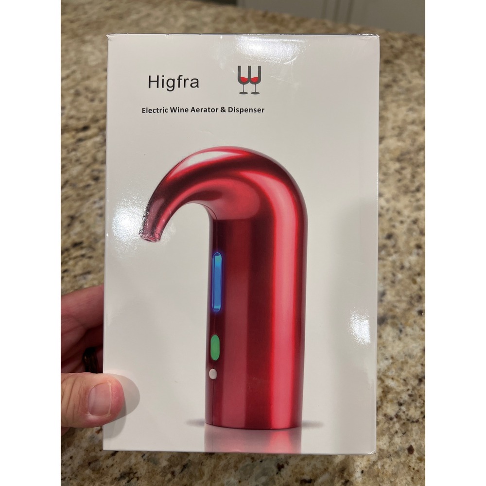Higfra Electric Wine Aerator and Dispenser Black SW-EA01 Rechargeable One Touch